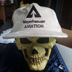 Deadstock Vintage Weyerhauser Aviation Corduroy Snap Hat
